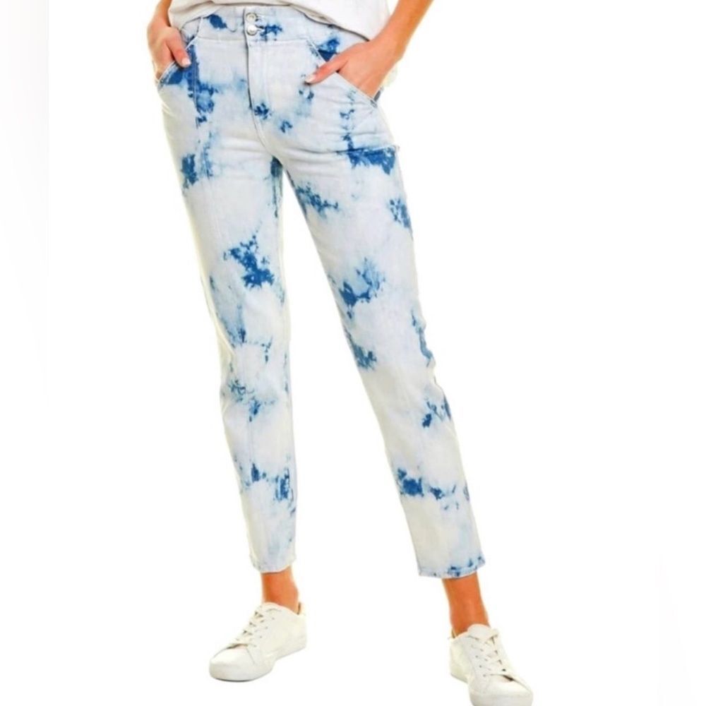 Veronica Beard  Tie Die Denim Hi Waist Jeans